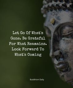 buddha quote let go of what's done be grateful for what remains look forward to what's coming