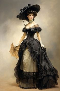 1800s Dresses, Victorian Ball Gowns, 1880s Fashion, 1800s Fashion, Chique Outfits, Victorian Clothing