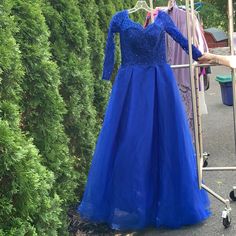 Brand New, Never Worn. Runs Small. *Missing Corset String* Royal Blue Evening Gown, Evening Gown, Evening Gowns, Royal Blue, Color Blue, Prom Dresses, Prom, Womens Dresses, Brand New