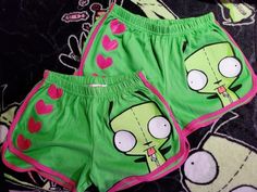 Green And Pink Characters, Scene Shorts, Invader Zim Gir, Zim Gir