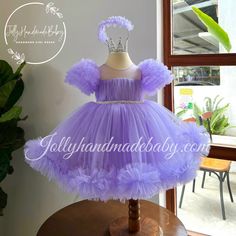 Cute Purple Dresses For Baptism, Cute Purple Baptism Dress, Cute Purple Dress For Baptism, Lavender Ruffled Princess Dress For Birthday, Lavender Ruffle Dress For Birthday, First Birthday Tutu Dress With Ruffles For Easter, Easter Tutu Dress With Ruffles For First Birthday, Lavender Ruffled Dress For Birthday, First Birthday Easter Tutu Dress With Ruffles