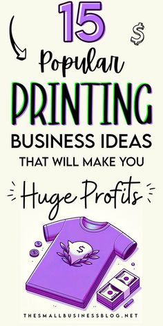 Start a profitable venture with these 15 popular printing business ideas and ink your path to learn how to make money online in 2023. #howtomakemoneyonline #waystomakemoney #makemoneyonline How To Start A Tee Shirt Business, Tshirt Making Business Organization, Custom Apparel Business, Shirt Making Business, Print Business Ideas, Print On Demand Amazon, Etsy Shirt Ideas, How To Start A Tshirt Business At Home, Business Merchandise Ideas