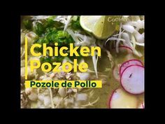 chicken pozole with potatoes, radishes and onions