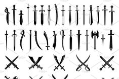 different types of swords and knives