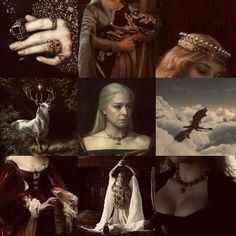 a collage of photos with different people and animals in them, including a woman wearing a crown