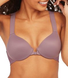 From Spanx&#x2C; the Bra-llelujah bra features:soft fabric molded contour cupsunderwire support for liftall-hosiery back for a smooth lookfull coveragefront closurenylon/spandex; cup lining cottonhand washImported. Adjustable Full Coverage Bra With Padded Cups, Adjustable Underwire Bra, Adjustable Full Coverage Bra With Built-in Bra, Adjustable Push-up Bra, Bra Items, Full Coverage Bra, Dillard's, Underwire Bra, Hosiery