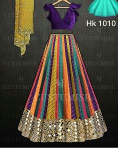 Orang India, Indian Outfits Lehenga, Gaun Fashion, Half Saree Designs, Long Dress Design, Salwar Kamiz, Colorful Dress