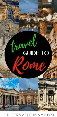 travel guide to rome with the text overlay