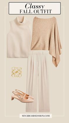 Classic Fashion Looks, Fashion Fall Outfits, Sleeveless Turtleneck Sweater, Classic Outfits For Women, Classy Fall Outfits, Elegant Style Women, Sleeveless Turtleneck Sweaters, Sweater Dress Outfit, Fall Wardrobe Essentials