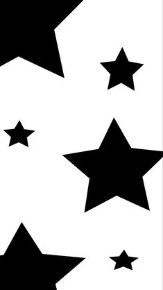 black and white stars on a white background