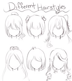 Girls With Long Hair, Girl Hair Drawing, Pelo Anime, Drawing Hair Tutorial, Manga Hair, Drawing Hair, Hair Sketch, Seni Dan Kraf, How To Draw Anime Hair