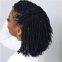 0.4cm Dreadlock Extension 10Inch 60 Strands 100% 10inch/60strands 0.4cm(#1B) | eBay Sister Locks Hairstyles, Loc Extensions Human Hair, Sisterlocks Styles, Loc Extensions, Short Locs Hairstyles, Dreads Styles, Dreadlock Extensions, Hair Locks