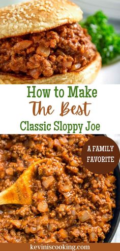 the best sloppy joe recipe is made with ground beef and cheese