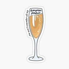 champagne problem sticker on a white background