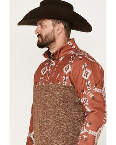 Western Brown Tops For Winter, Brown Western Style Top For Winter, Brown Western Tops For Winter, Western Style Long Sleeve Graphic Print Shirt, Western Fleece Pullover, Aztec Wear Mens Sweaters, Southwestern Flannel Shirt, Mens Western Shirts Long Sleeve, Boot Barn