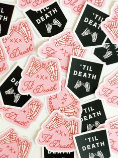 Tattoo Wedding Favors, Goth Wedding Favors, Reputation Bachelorette, Goth Wedding Party Favors, Punk Bachelorette Party, Rip To My Last Name Bachelorette, Bachelorette Sticker Ideas, Goth Bachelorette, Cute Wedding Favors