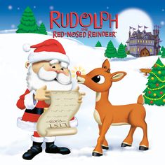 rudolph the red - nosed reindeer and santa claus