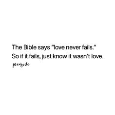 the bible says love never falls so if it falls, just know it doesn't love