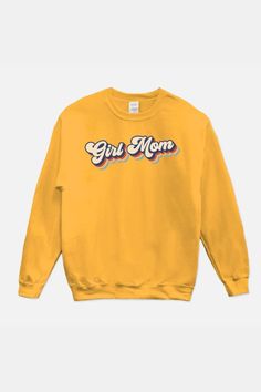 Make a statement in this fun and retro "Girl Mom" sweatshirt. The perfect blend of classic and modern, it's the ultimate way to proudly declare your status as a "Girl Mom"! With a cozy cotton-and-poly blend and a relaxed fit, you're guaranteed comfort along with loads of compliments. Go on and get your girl mom swag on!