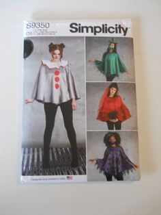 the sewing pattern is shown for children's clothing, including capes and dresses