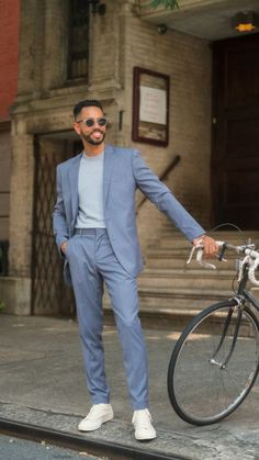 Give Your Spring Casual Style an Upgrade | Divine Style Mens Simple Wedding Outfit, Men Rehersal Dinner Outfit, Summer Suit Outfit Men, Casual Wedding Man Style, Hot Summer Wedding Outfit Guest Men, Wedding Guest Inspo Outfit Men, Grey Monochromatic Outfit Men, Mens Welcome Party Outfit, Man Outfit For Wedding Guest