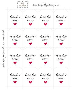 printable valentine's day gift tags with red hearts