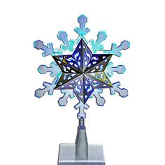 Kurt Adler 9-Inch Blue and White LED Rotating Snowflake Treetop White Silver Christmas, Lighted Tree Topper, Cascade Lights, Prelit Tree, Christmas Wreaths & Garlands, Cluster Lights, Novelty Lights, Wreath Home Decor, Icicle Lights