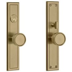 an open door with two knobs on each side