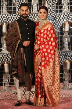 Indian Bridal Reception Outfit, Mehendi Setup, Anushka Sharma And Virat, Virat Kohli And Anushka, Sabyasachi Sarees, Wedding Outfits For Groom, Indian Groom Wear, Wedding Dresses Men Indian, Reception Outfit