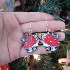 Mushroom Lady Earrings Would Make A Great Stocking Stuffer Or Holiday Gift Mushroom Lady, Jewelry Mushroom, Beachy Earrings, Statement Earrings Wedding, Crystal Pearl Earrings, Mushroom Earrings, Shrinky Dink, Elephant Earrings, Hippie Earrings