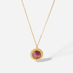 Embrace the warmth and radiance of the sun with this 18k gold-plated Sun Pendant Necklace. Its striking design adds a luminous touch to any ensemble, perfect for those who seek a vibrant and energetic style. Sun Pendant, Womens Necklaces, Gold Filled, The Sun, 18k Gold, Gold Plate, Plating, Pendant Necklace, Sun