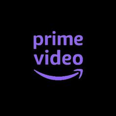 the amazon prime video logo is shown on a black background with purple text that reads,'prime video '