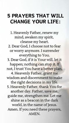 5 PRAYERS THAT WILL CHANGE YOUR LIFE  #Prayer#prayers #DailyPrayer Prayer For Good Health Test Results, Inspirational Prayers Encouragement Life, Prayer Over Food, Morning Prayers To Start Your Day Women, Prayers For A Good Day, Prayers For Health And Healing, Prayer For Friends, Spiritual Morning Quotes, Jesus Sayings