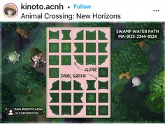 an animal crossing new horizon map is shown