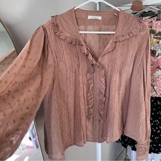 Good Used Conditions. Early Release Of Doen. Super Cute, With A Lot Of Details. No Stains Or Flaws Blouse Tops, Orange Cream, Top Blouse, Super Cute, Blouses, Womens Tops, Cream, Orange, Women Shopping