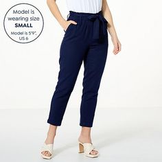 G by Giuliana Black Label Sugar Washed Linen-Blend Pant   Sweet as sugar! Sugar-washed linen-blend fabric gives these straight-leg trousers a chic, vintage look you'll love rocking all summer long. Modern Chic Fashion, Giuliana Rancic, Embroidered Pants, Linen Blend Pants, Sugar Sugar, Trouser Style, Straight Leg Trousers, Draped Fabric, Chic Vintage