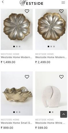 the website for westside home decor is displayed on an iphone screen, with other items in