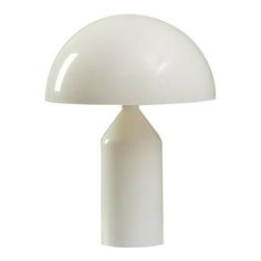 a white table lamp on a white background