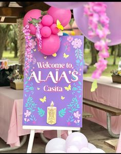 there is a sign that says welcome to allaa's casita