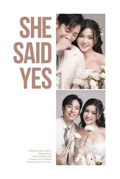 the poster for she said yes shows two people in formal attire and one is holding flowers