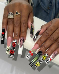 Sanai | Overly love these😍😍😍😍 📍Marietta, Ga📍 #hiramnailtech #atlantanailtech #atlnails #ATLNAILS #atlantanails #powderspringsnailtech... | Instagram Long Nail Freestyle, Grill Nails, Nyc Nails Designs, Rock Star Nails, Nail Aesthetics, Beige Nails Design, Nails Vacation, Fye Nails