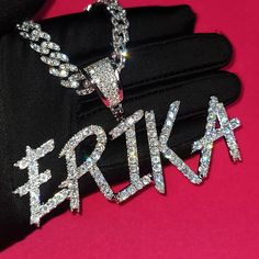 "Custom Icy Brush Letters Necklace,Personalized Name Pendant Necklace,Iced Out Nameplate Cuban Chain,Custom Jewelry,Perfect Gift for Women 🏅it is a trendy baguette letter cubic zircon font letter pendants.made of brass and cubic zircon stones, White color stones 🏅Each Piece Comes With Chain 🏅Each Piece Packed with Gift Box 🏅100% Made to Order Handmade item Materials: AAAA Cubic Zirconia Stones, Brass Can be personalized Length of Chain: 16\"/18\"/20\"/24\" 🏅Birthday gift for her*Elegant gif Brush Letters, 24 Birthday, Letters Necklace, Aniversary Gifts, Name Pendant, Color Stones, Letter Pendants, Brush Lettering, Cuban Chain