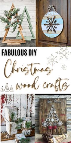 christmas wood crafts with the words fabulous diy