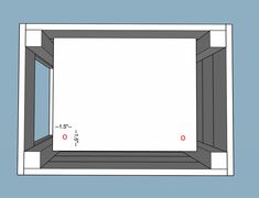 the top section of a cabinet with measurements