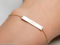 Personalized Friendship Bracelet - Couples Bracelet - Best Friend Gift - Personalized Friend Gift - Customizable Friendship Bracelet Jewelry, Customizable Rose Gold Friendship Jewelry, Customizable Rose Gold Jewelry For Friendship, Engraved Stainless Steel Jewelry For Friendship, Customized Minimalist Jewelry For Friendship, Simple Personalized Jewelry For Friendship, Personalized Simple Jewelry For Friendship, Everyday Customized Stainless Steel Jewelry, Dainty Custom Name Jewelry For Friendship