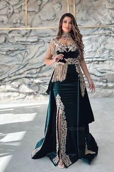 Green Decent Spaghetti Sleeveless Mermaid Floor-Length Satin Prom Dresses with Tassel Velvet Evening Dress, Detachable Skirt, Velvet Prom Dress, Satin Prom Dress, Mermaid Evening Dresses, Mermaid Fashion, Cheap Prom Dresses, Formal Dresses Prom, Long Prom Dress