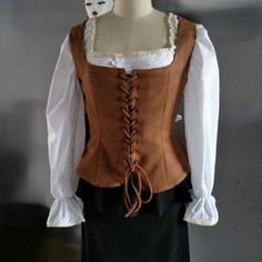 Retro Vest, Women Waistcoat, Elizabethan Era, Fair Outfits, Medieval Clothing, Tomboy Style Outfits, Vintage Vest, Fantasy Dress, Sleeveless Jacket