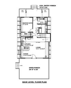 the floor plan for a two story house