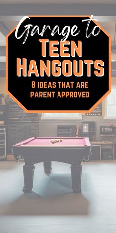 Creative and parent-approved teen hangout room design. Garage Hang Out Space Ideas, Teen Playroom, Teen Lounge Rooms, Teen Hangout Room, Teen Game Rooms, Lounge Vibes, Garage Playroom