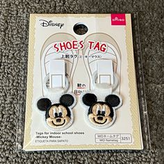 Brand New In Packaging! They Are Mickey Mouse Shoes Tags / Charms! Japan Exclusive! Rare And Hard To Find In The Us! Officially Licensed By Disney! You Can See The Seal Of Authenticity On The Back Of The Pack! They Are Meant To Go On The Back Loop Of Your Shoes To Make Sure Others Know They’re Yours, Or Just As A Cute Decorative Accessory! They Attach To Your Shoe Loop With A Plastic Split Ring (Like A Keyring, But Plastic). Make Your Shoes Instantly More Kawaii! The Charms / Tags Are Made From Newspaper Boy Hat, Mickey Mouse Shoes, Mickey Mouse Watch, Disney Hats, Disney Monsters, Japan Kawaii, Disney Watches, Disney Japan, Mickey Mouse Halloween